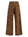 Essentiel Antwerp Tiger-print Jeans In Brown