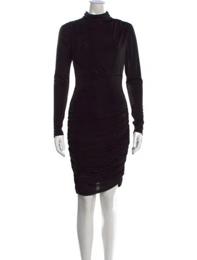 Pre-owned Essentiel Antwerp Turtleneck Knee-length Dress In Black