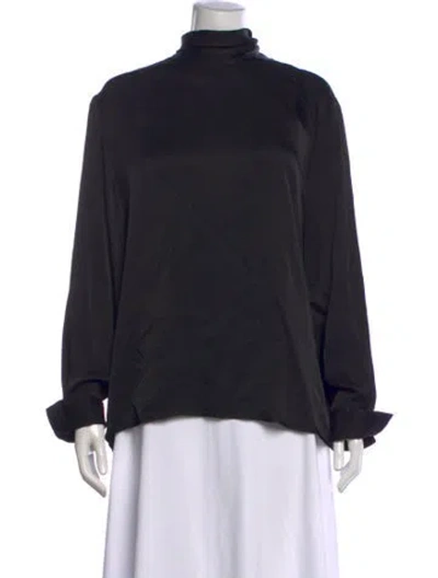 Pre-owned Essentiel Antwerp Turtleneck Long Sleeve Top In Black