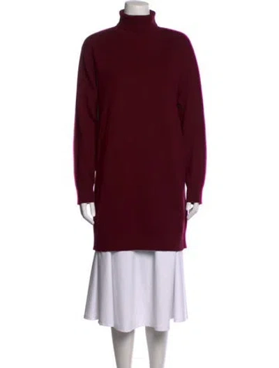Pre-owned Essentiel Antwerp Turtleneck Sweater In Burgundy