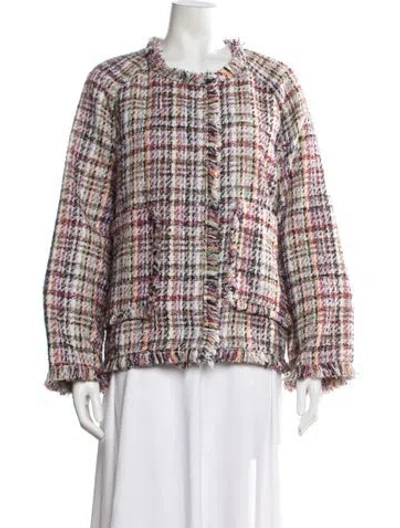 Pre-owned Essentiel Antwerp Tweed Pattern Jacket In Neutral