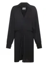 Essentiel Antwerp Twist-front Shirt Dress In Black