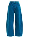 Essentiel Antwerp Twisted-seam Barrel Jeans In Blue