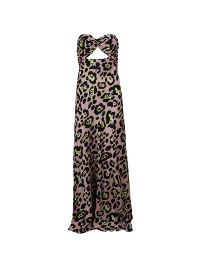 Essentiel Antwerp Twist-knot Animal-print Maxi Dress In Animal Print