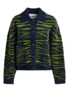 Essentiel Antwerp Two-tone Long-sleeve Cardigan In Multi