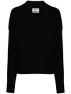 Essentiel Antwerp V-neck Knitted Sweater In Black