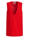 Essentiel Antwerp V-neck Mini Dress In Red