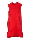 Essentiel Antwerp Hibernate Ruffle Mini Dress In Red