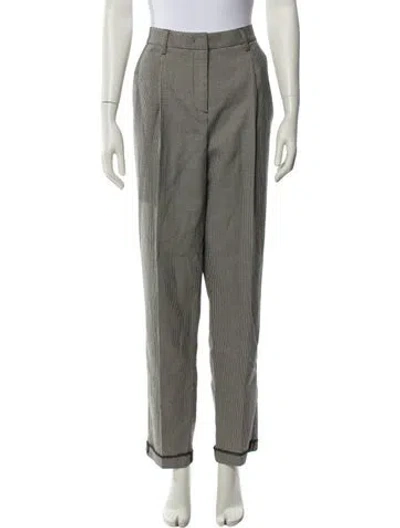Pre-owned Essentiel Antwerp Virgin Wool Straight Leg Pants In Gray