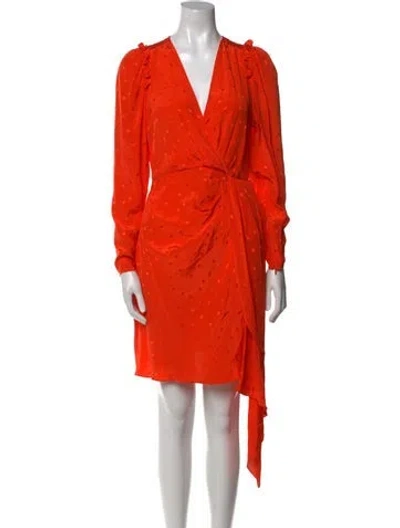 Pre-owned Essentiel Antwerp V-neck Mini Dress In Orange
