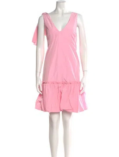 Pre-owned Essentiel Antwerp V-neck Mini Dress In Pink