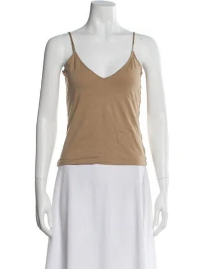 Pre-owned Essentiel Antwerp V-neck Sleeveless Top In Neutral