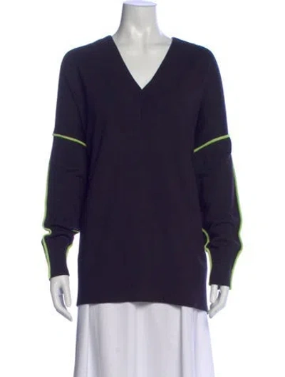 Pre-owned Essentiel Antwerp V-neck Sweater In Blue