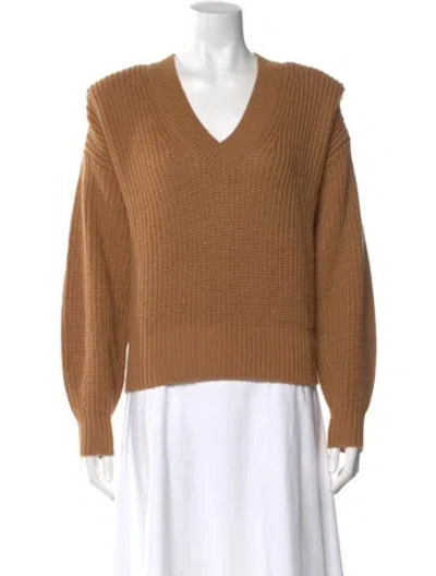 Pre-owned Essentiel Antwerp V-neck Sweater In Brown