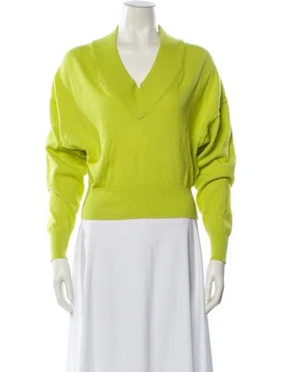 Pre-owned Essentiel Antwerp V-neck Sweater In Green