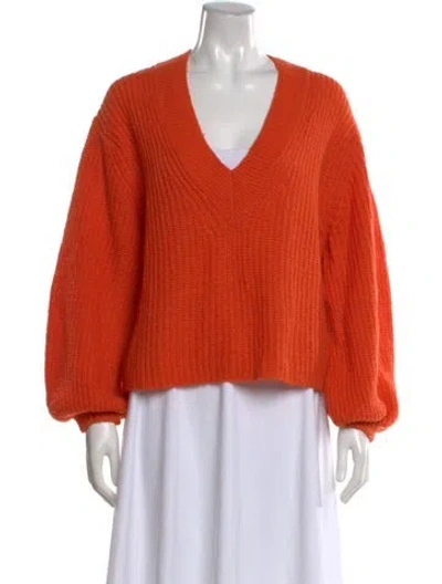 Pre-owned Essentiel Antwerp V-neck Sweater In Orange
