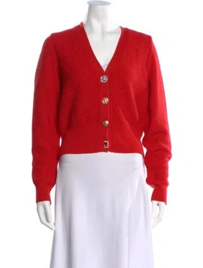 Pre-owned Essentiel Antwerp V-neck Sweater In Red