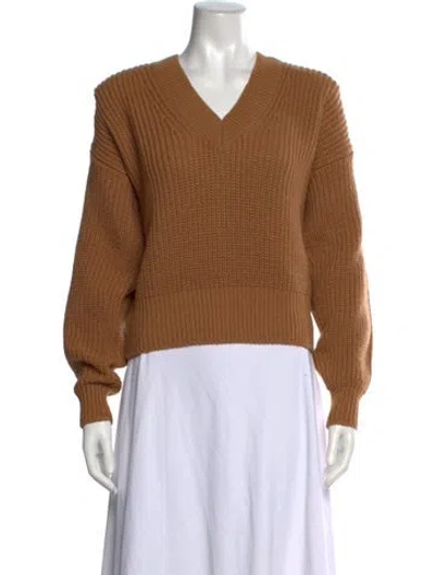 Pre-owned Essentiel Antwerp V-neck Sweater W/ Tags In Brown