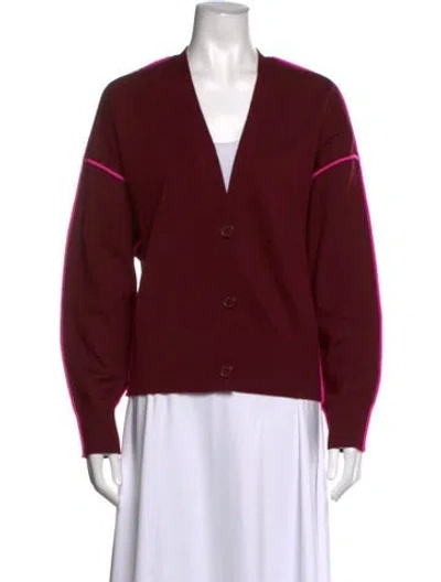 Pre-owned Essentiel Antwerp V-neck Sweater W/ Tags In Burgundy