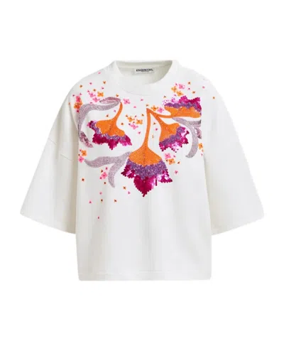 ESSENTIEL ANTWERP SEQUIN-EMBELLISHED COTTON T-SHIRT