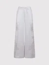 Essentiel Antwerp Wide-leg Cotton Pants With Lace Embroidery