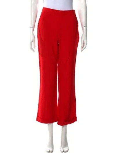 Pre-owned Essentiel Antwerp Wide Leg Pants In Red