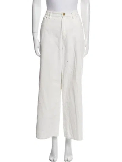 Pre-owned Essentiel Antwerp Wide Leg Pants In White