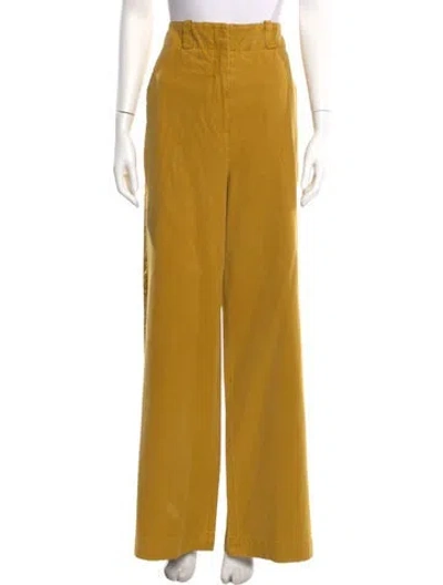 Pre-owned Essentiel Antwerp Wide Leg Pants In Yellow