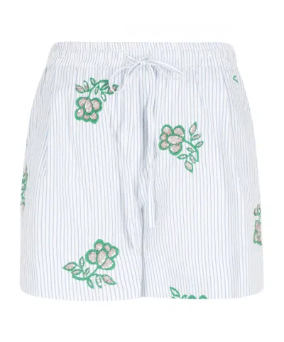 Essentiel Antwerp Wide-leg Shorts In White