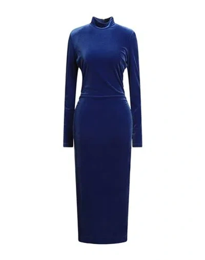 Essentiel Antwerp Woman Maxi Dress Blue Size 1 Polyester, Elastane