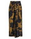Essentiel Antwerp Woman Midi Skirt Mustard Size 8 Viscose In Multi