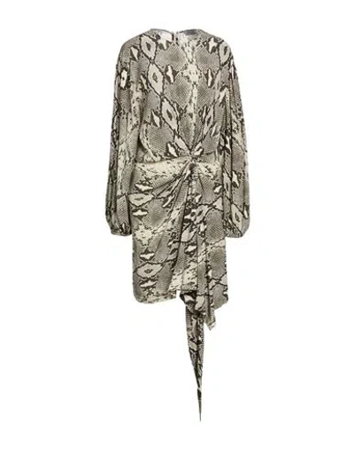 Essentiel Antwerp Woman Mini Dress Beige Size 8 Ecovero Viscose, Viscose In Multi