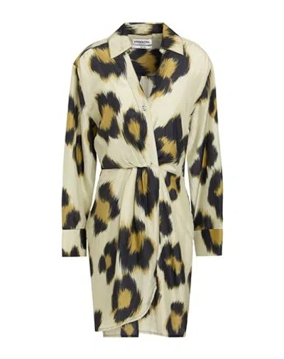 Essentiel Antwerp Woman Mini Dress Sage Green Size 2 Silk In Multi