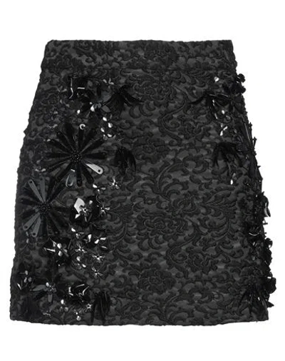 Essentiel Antwerp Woman Mini Skirt Black Size 6 Polyester, Pvc - Polyvinyl Chloride
