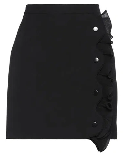 Essentiel Antwerp Woman Mini Skirt Black Size 8 Recycled Polyester, Elastane
