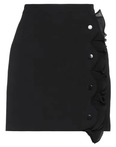 Essentiel Antwerp Woman Mini Skirt Black Size 4 Recycled Polyester, Elastane