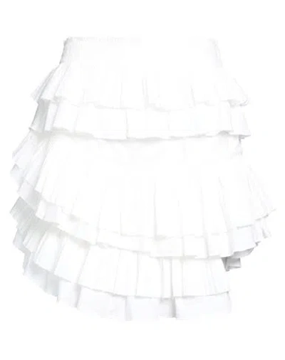Essentiel Antwerp Woman Mini Skirt White Size 6 Cotton