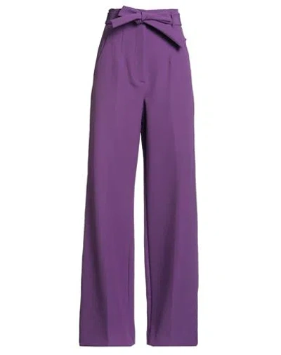 Essentiel Antwerp Woman Pants Purple Size 6 Recycled Polyester, Elastane