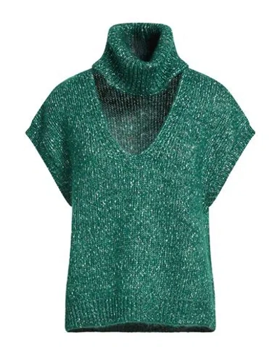 Essentiel Antwerp Woman Sweater Green Size S Cotton, Alpaca Wool, Acrylic, Wool, Polyamide