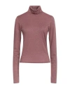 Essentiel Antwerp Woman T-shirt Antique Rose Size 2 Viscose, Polyamide, Metallic Fiber, Elastane In Neutral