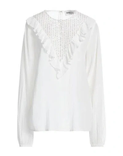 Essentiel Antwerp Woman Top White Size 8 Viscose, Cotton