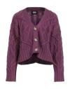 Essentiel Antwerp Woman Turtleneck Orange Size M Merino Wool, Cashmere In Purple