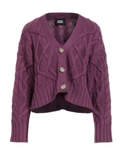 Essentiel Antwerp Woman Turtleneck Orange Size M Merino Wool, Cashmere In Purple