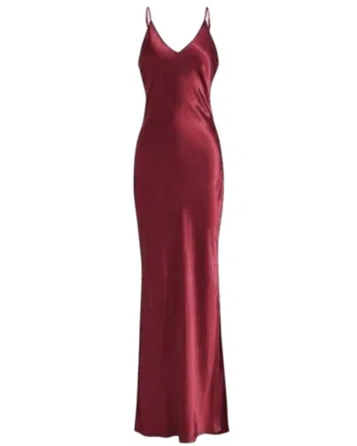 Essentiel Antwerp Women's Divergent Midi Length Dress In Burgundy