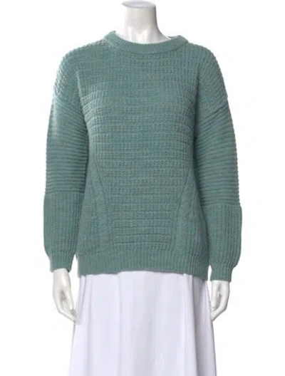 Pre-owned Essentiel Antwerp Wool Crew Neck Sweater In Green
