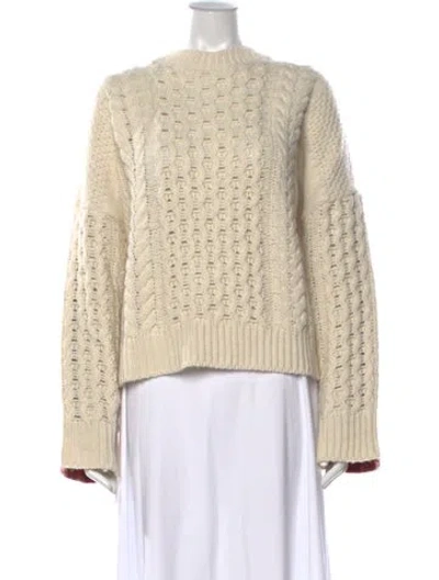 Pre-owned Essentiel Antwerp Wool Patterned Sweater In Neutrals