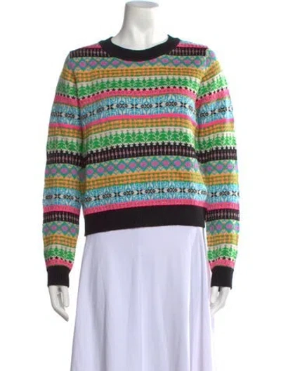 Pre-owned Essentiel Antwerp Wool Patterned Sweater In Pink
