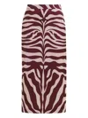 Essentiel Antwerp Zebra-print Mid Skirt In Red
