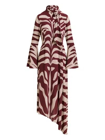 Essentiel Antwerp Zebra-print Midi Dress In Multi