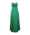 Essentiel Antwerp Strapless Dress In Satin In Green